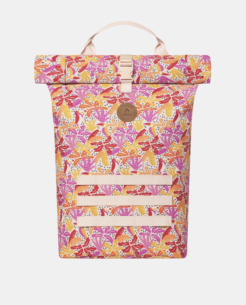 Mochila Unissexo Starter Mendoza Medium em Material Reciclado e Repelente à Água - Laranja Multicolor-1