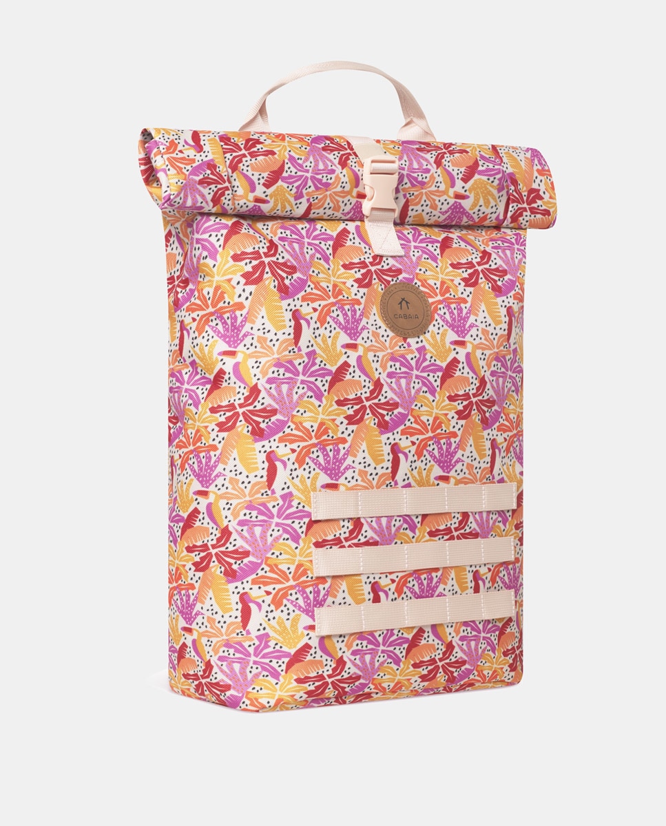 Mochila Unissexo Starter Mendoza Medium em Material Reciclado e Repelente à Água - Laranja Multicolor-3