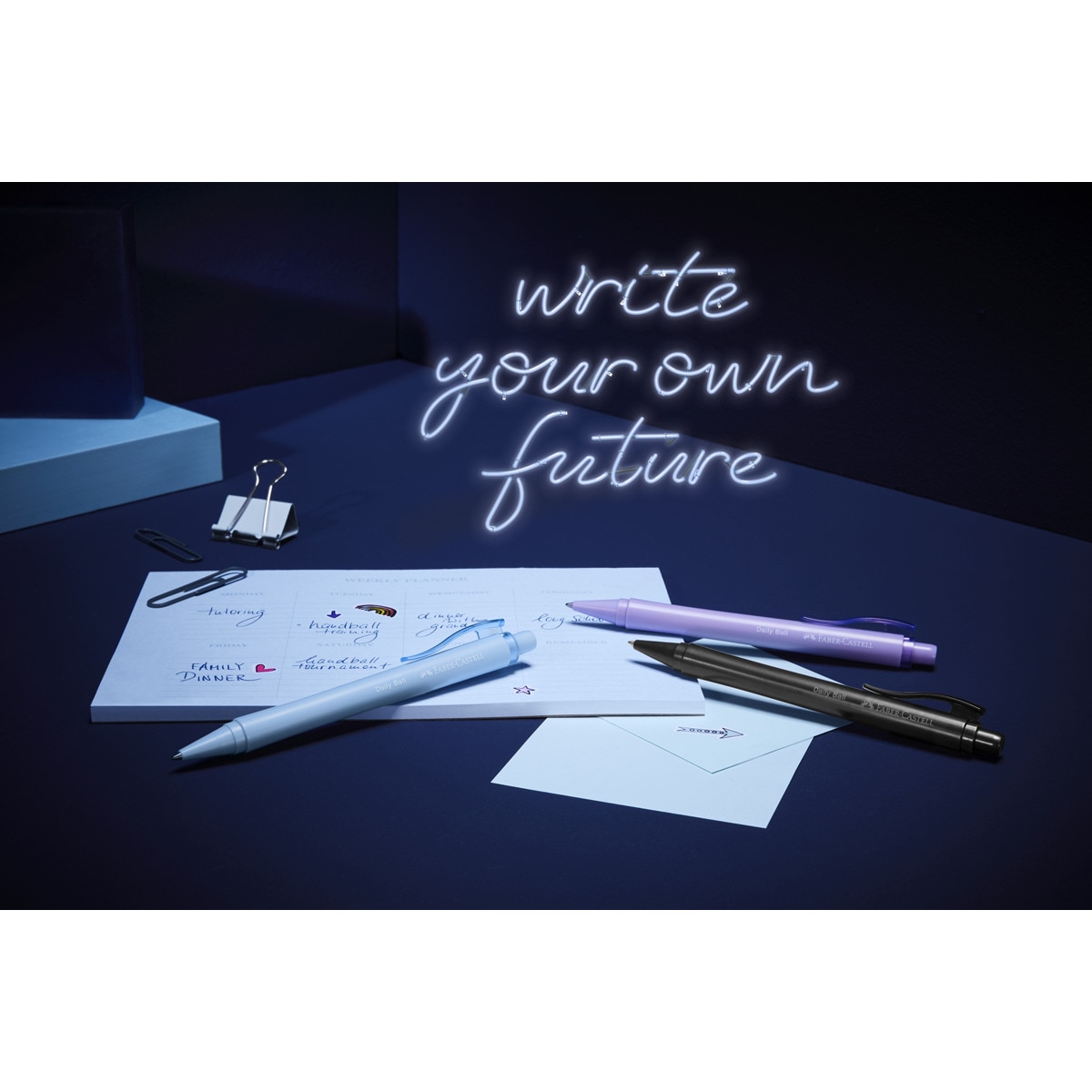 Bolígrafo daily ball recambio XB Faber-Castell sky blue Lila-3