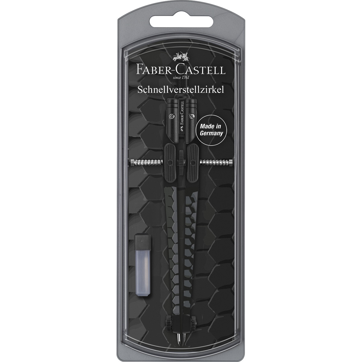 Compás de ajuste rápido con dos patas fijas con motivos de moda Faber-Castell Multicolor-3