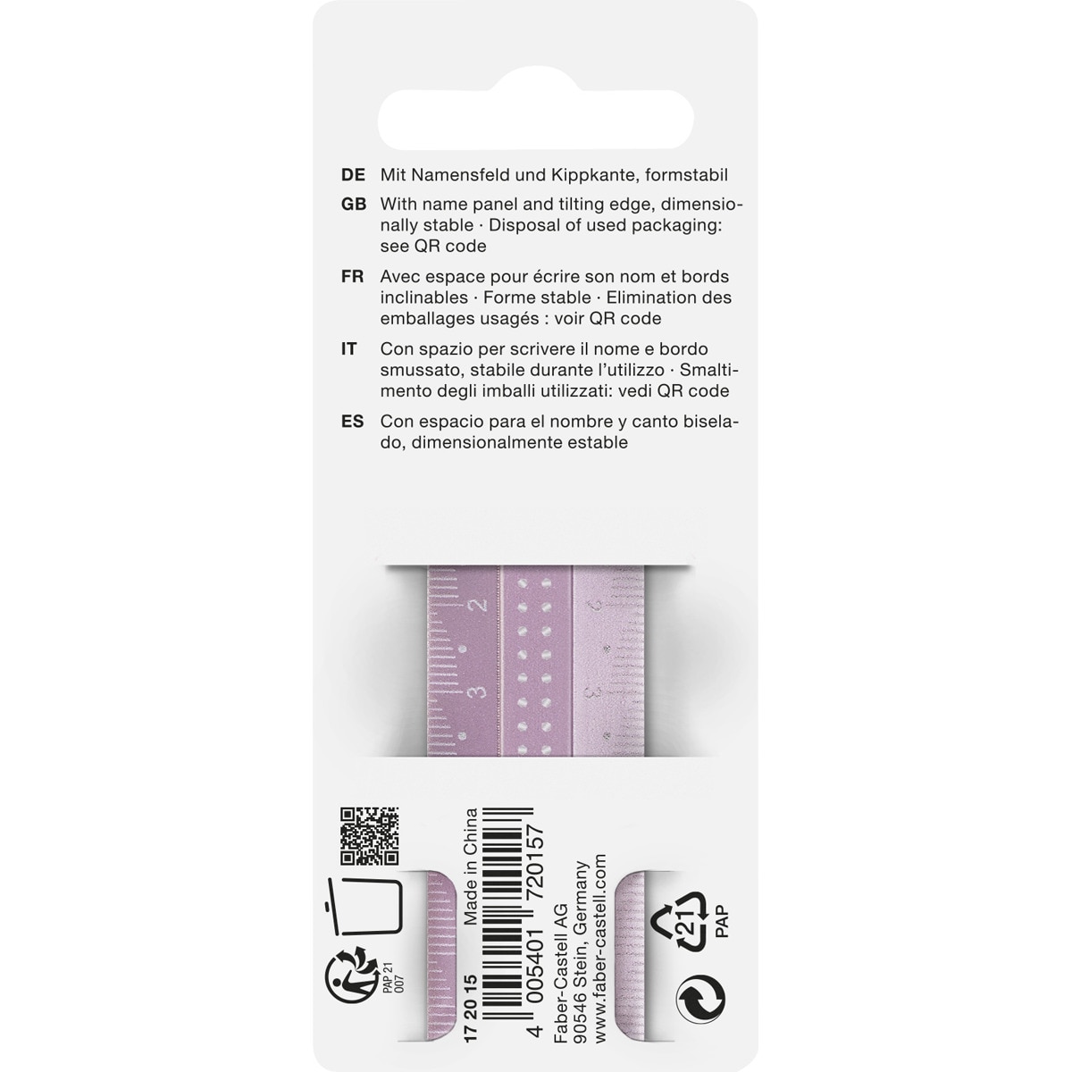 Regla 15 cms sparkle Faber-Castell colores surtidos Surtido-4