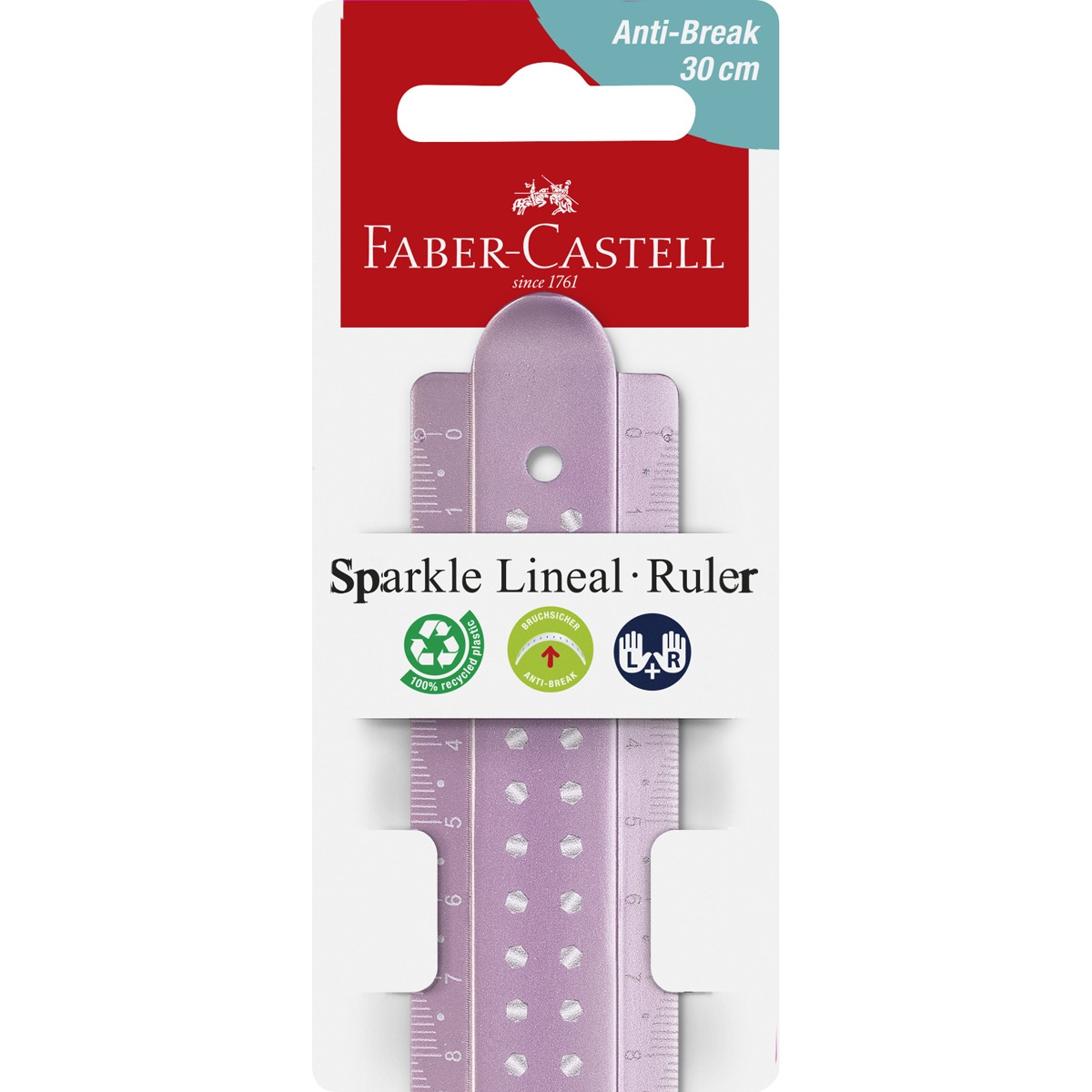 Regla 30 cms sparkle Faber-Castell colores surtidos Surtido-4