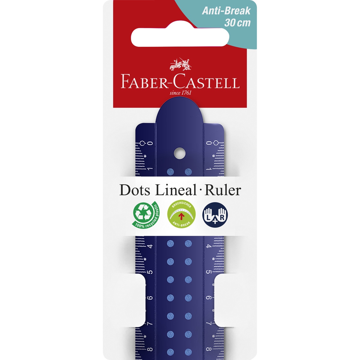Regla 30 cms dots Faber-Castell colores surtidos Surtido-3