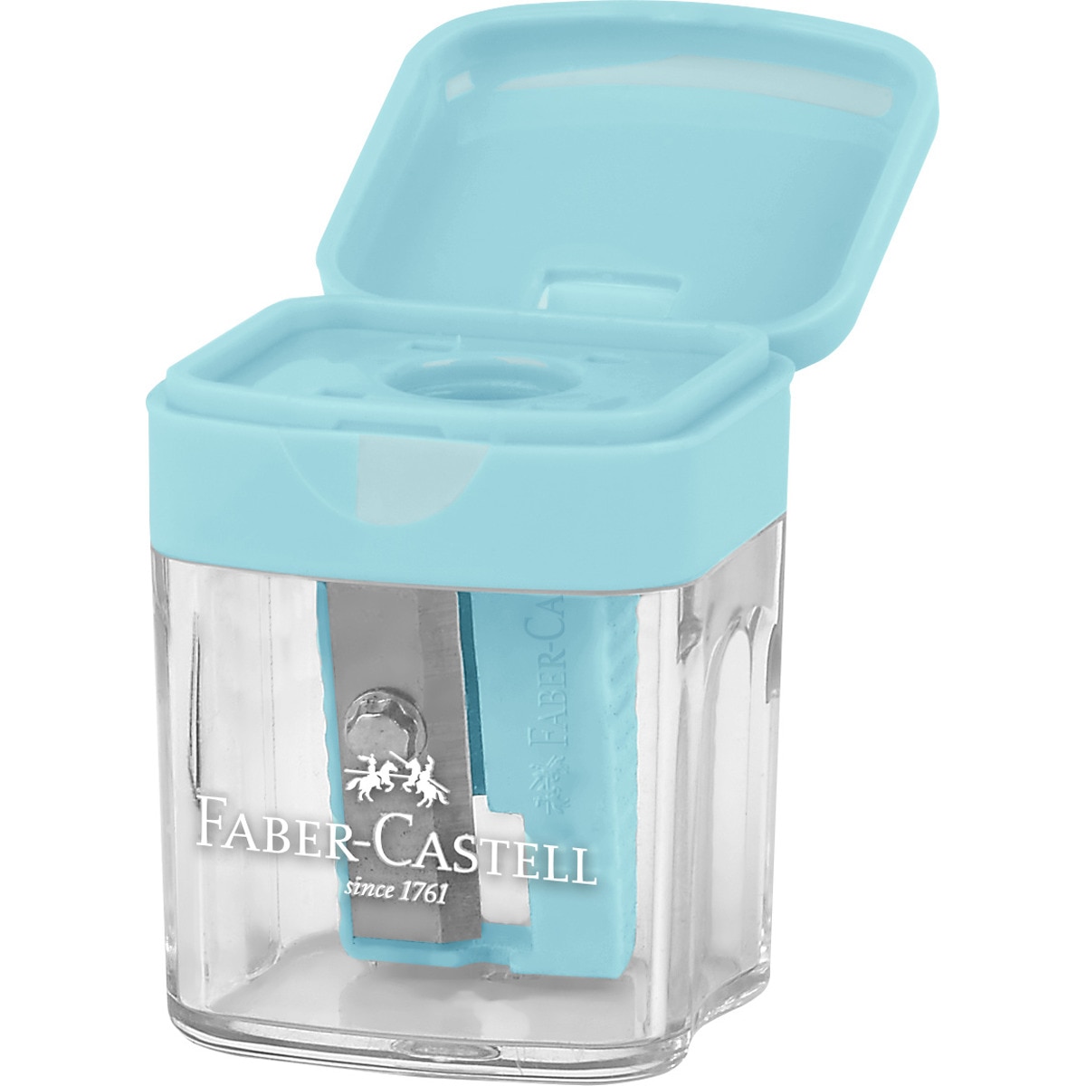 Sacapunta sencillo con deposito Faber-Castell colores pastel Surtido-3