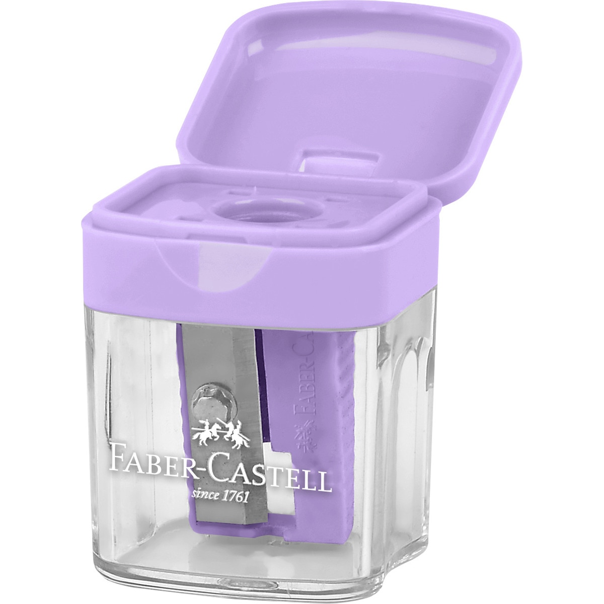 Sacapunta sencillo con deposito Faber-Castell colores pastel Surtido-2