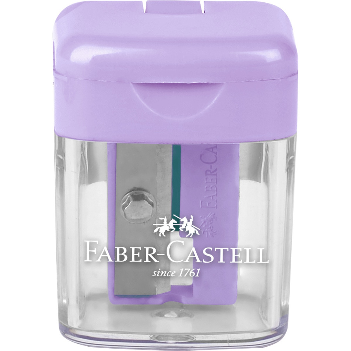Sacapunta sencillo con deposito Faber-Castell colores pastel Surtido-4