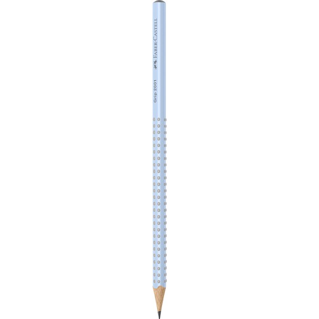 Imagen 0 de Lápiz Grip HB triangular ergonómico Faber-Castell sky blue