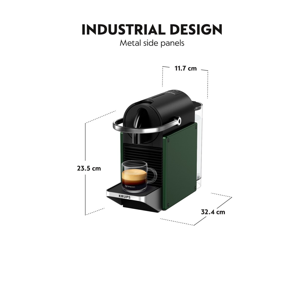 Cafetera de cápsulas automática Krups Pixie Redesign Nespresso Verde-5