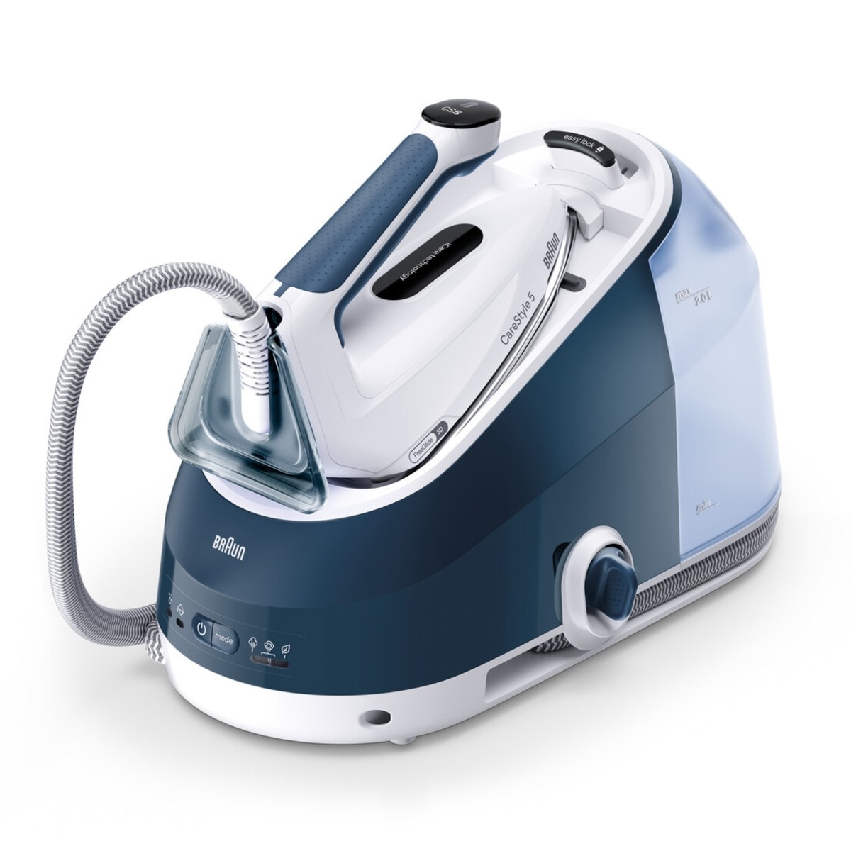 Ferro de Engomar com Caldeira Braun CareStyle 5 IS5245BL Ergonómico com Sistema de Vapor Extra Potente Azul-1
