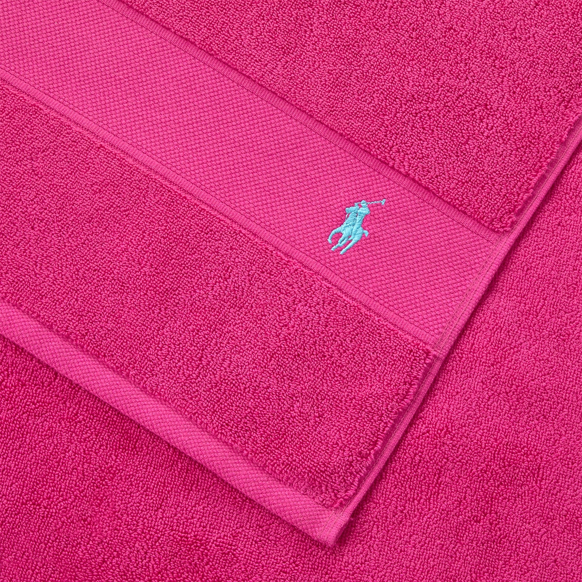 Toalla de baño algodón 600 gr/m² Polo Player Ralph Lauren Home - Fucsia Tocador Fucsia-3