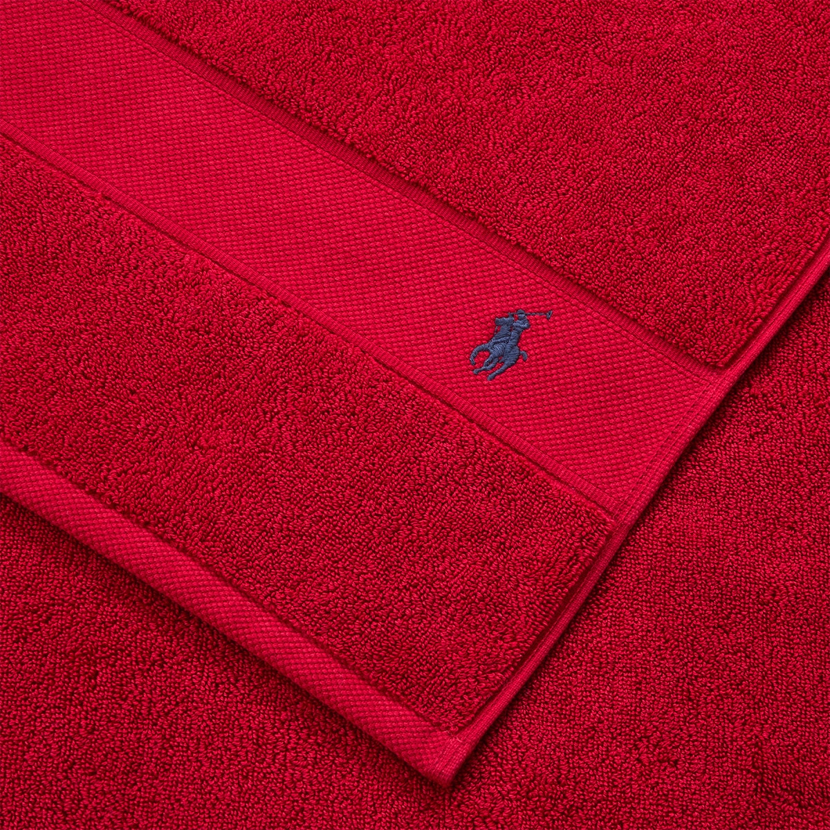 Toalla de baño algodón 600 gr/m² Polo Player Ralph Lauren Home - Rojo Tocador Rojo-3