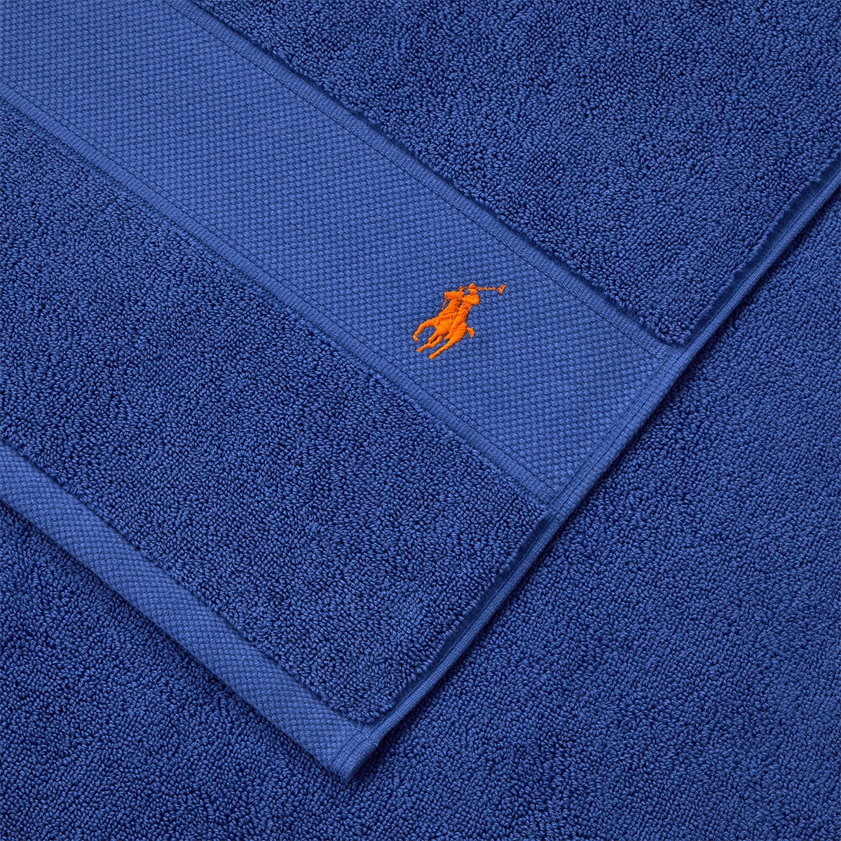 Toalla de baño algodón 600 gr/m² Polo Player Ralph Lauren Home - Azul iris Tocador Azul iris-3