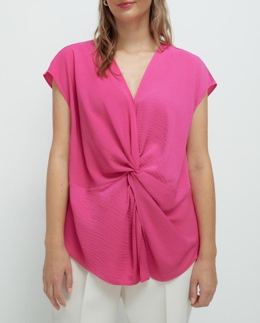 Imagen 0 de Top liso con nudo mujer