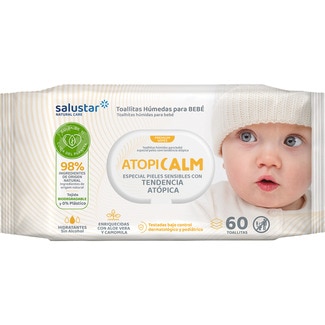 toallitas húmedas para bebé paquete 60 unidades para pieles atópicas - Salustar