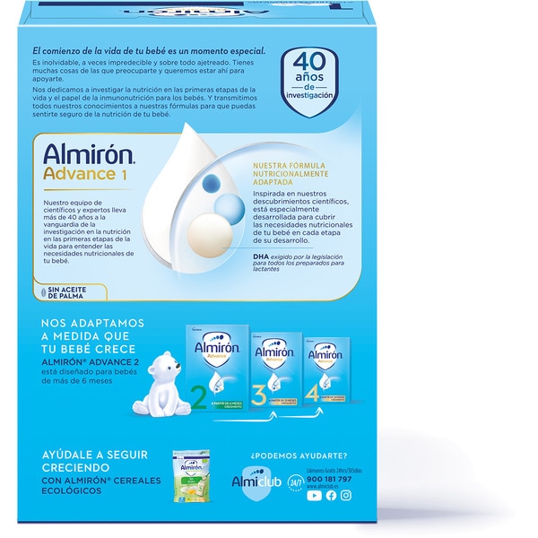 Advance 1 leche de inicio en polvo a partir del primer día Box 1200 g