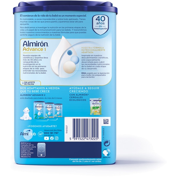 Advance 1 leche de inicio en polvo a partir del primer día 800 g