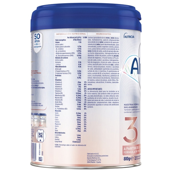 Profutura 3 Wachstumsmilch ab dem 12. Lebensmonat Box 800 g ohne Palmöl