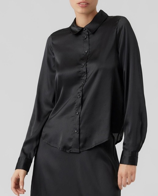 Imagen 0 de Camisa lisa de mujer satinada