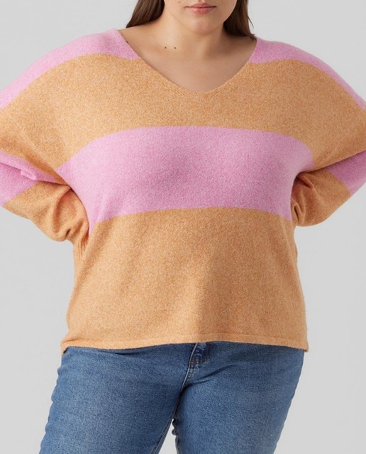 Imagen 0 de Jersey básico de mujer escote pico Curve