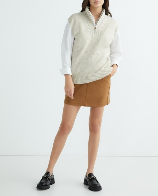 Imagen 0 de Falda corta de material ultra suave