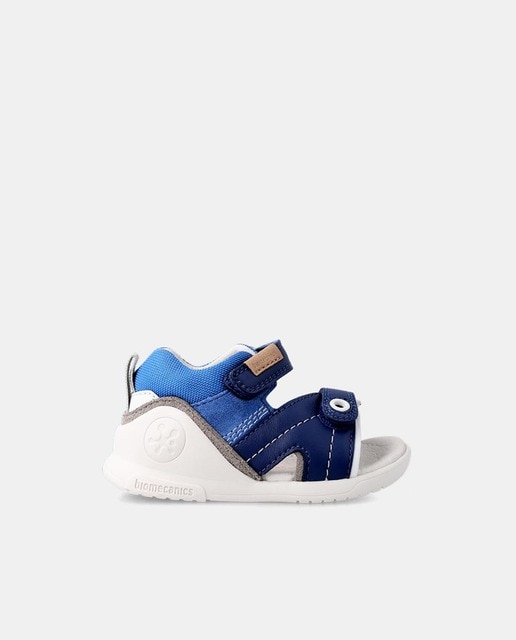 Imagen 0 de Sandalias abiertas de bebé niño con logotipo y doble cierre adherente
