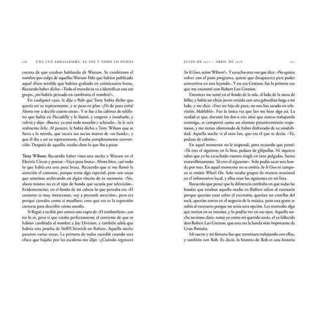 Una luz abrasadora, el sol y todo lo demás: Joy Division. La historia oral  (Tapa blanda) 6
