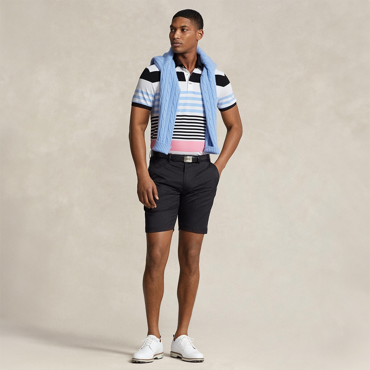 Polo de Homem em Tecido Técnico Cintado Polo Golf Multicolor-4