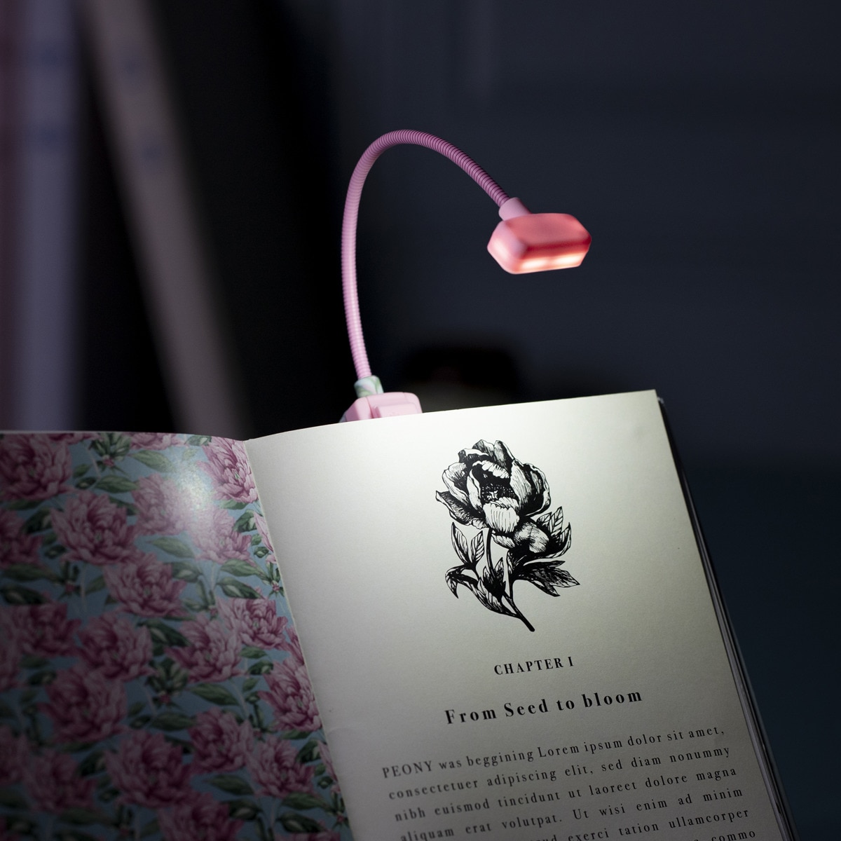 Luz de lectura compacta temática That Company Called If floral 3