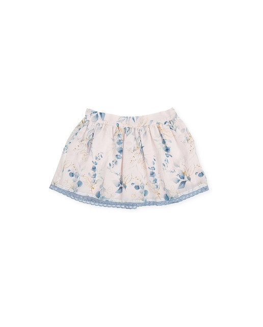 Imagen 0 de Falda de bebé niña de organza con estampado de flores