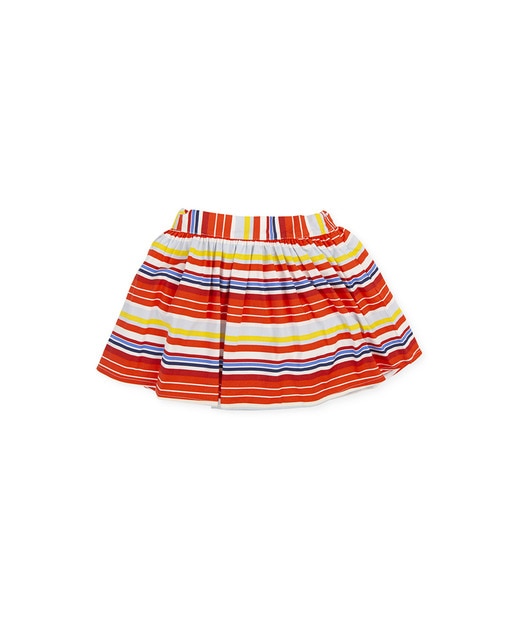 Imagen 0 de Falda de bebé niña de satén con estampado de rayas