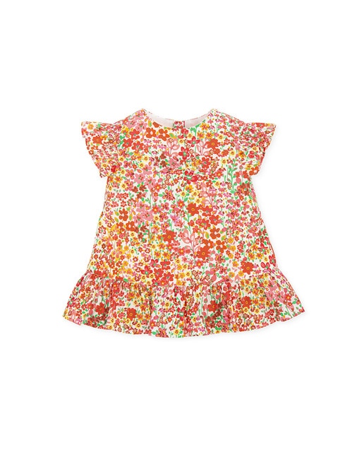 Imagen 0 de Vestido de bebé niña de manga corta estampado flores