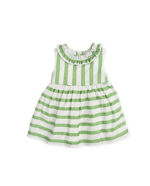 Imagen 0 de Vestido de bebé niña sin manga a rayas