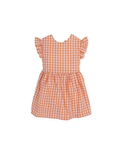 Imagen 0 de Vestido de bebé niña de manga corta a cuadros vichy