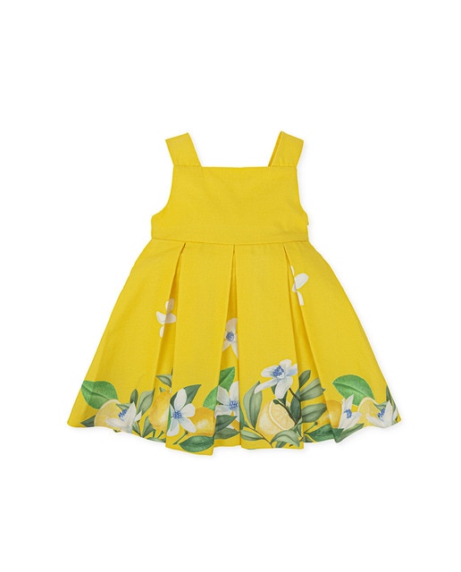 Imagen 0 de Vestido de bebé niña de algodón con estampado de flores