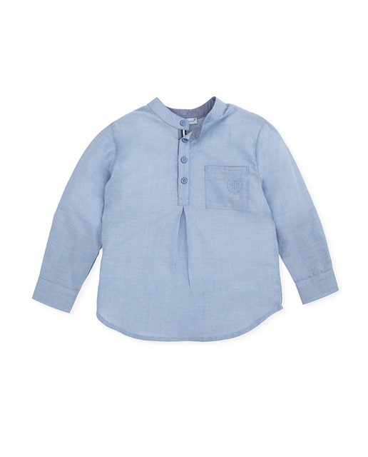 Imagen 0 de Camisa de bebé niño de algodón con manga larga