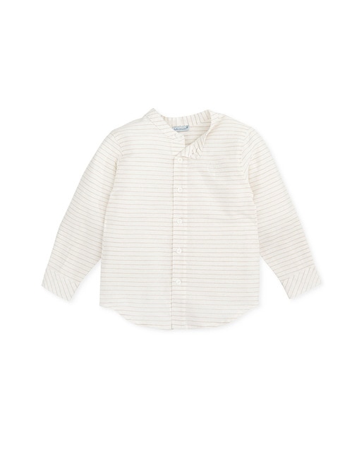 Imagen 0 de Camisa de bebé niño de lino a rayas