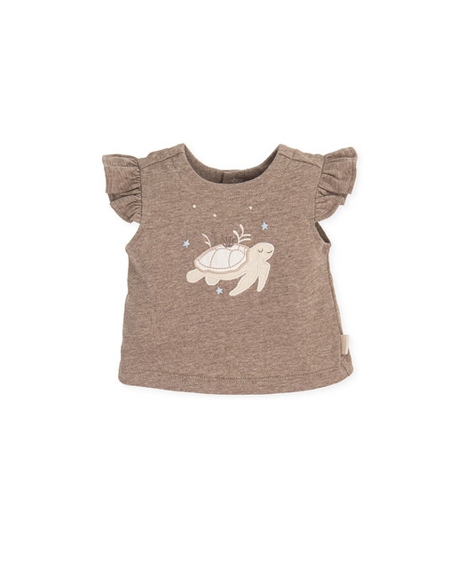 Imagen 0 de Camiseta de bebé niña de manga corta en algodón