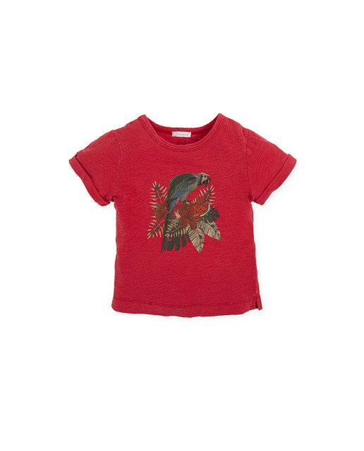 Imagen 0 de Camiseta de bebé niño de manga corta con estampado de loro