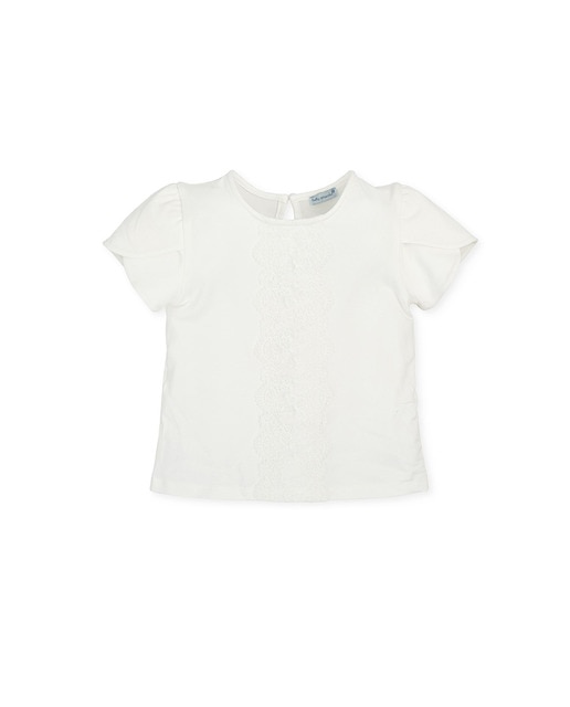 Imagen 0 de Camiseta de bebé niña de manga corta en punto liso