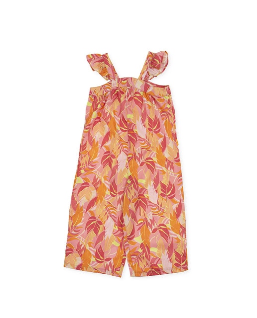 Imagen 0 de Mono de bebé niña de satén con estampado