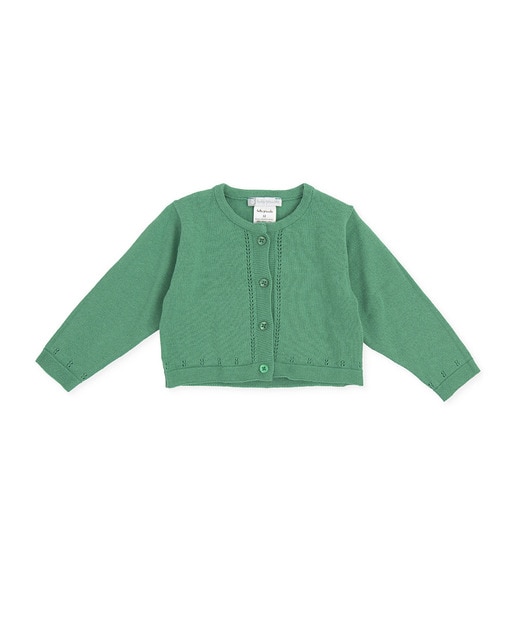 Imagen 0 de Chaqueta de bebé niña tricot de algodón