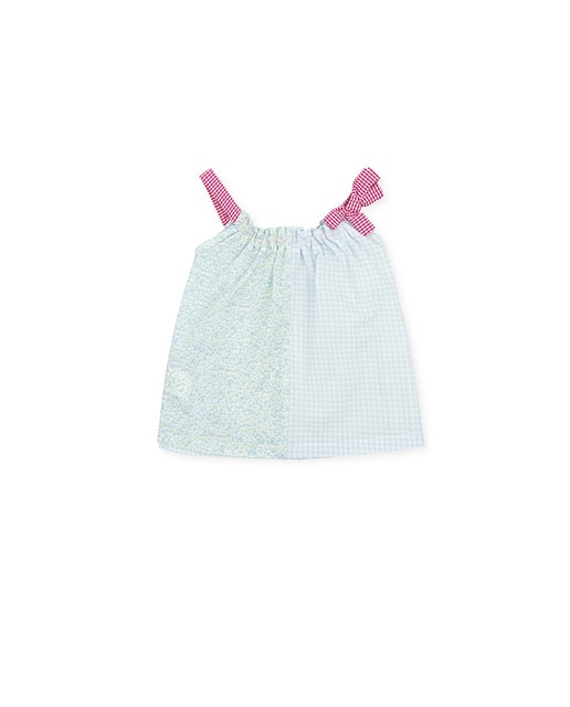 Imagen 0 de Blusa de bebé niña tipo top de tirantes y combinado