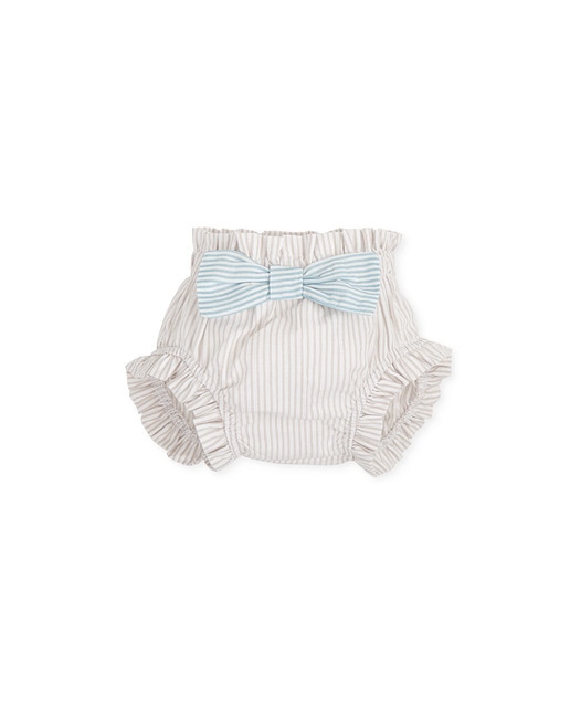 Imagen 0 de Short de bebé niña de rayas con lazo delante