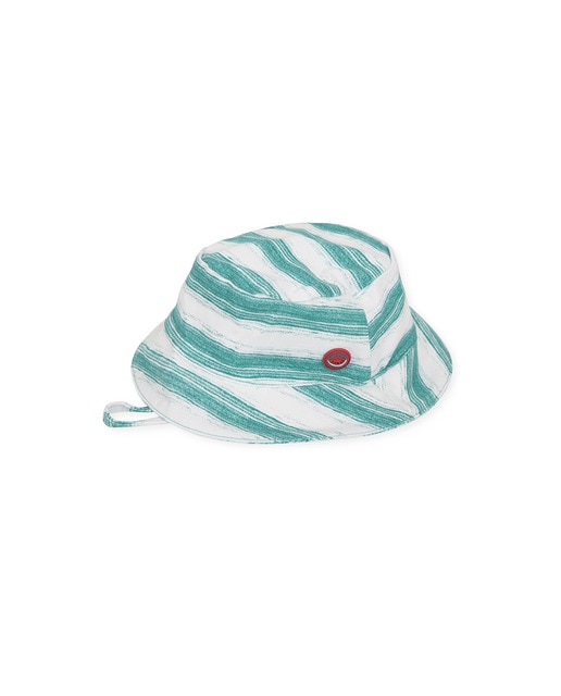 Imagen 0 de Gorro de bebé niño de rayas en color verde