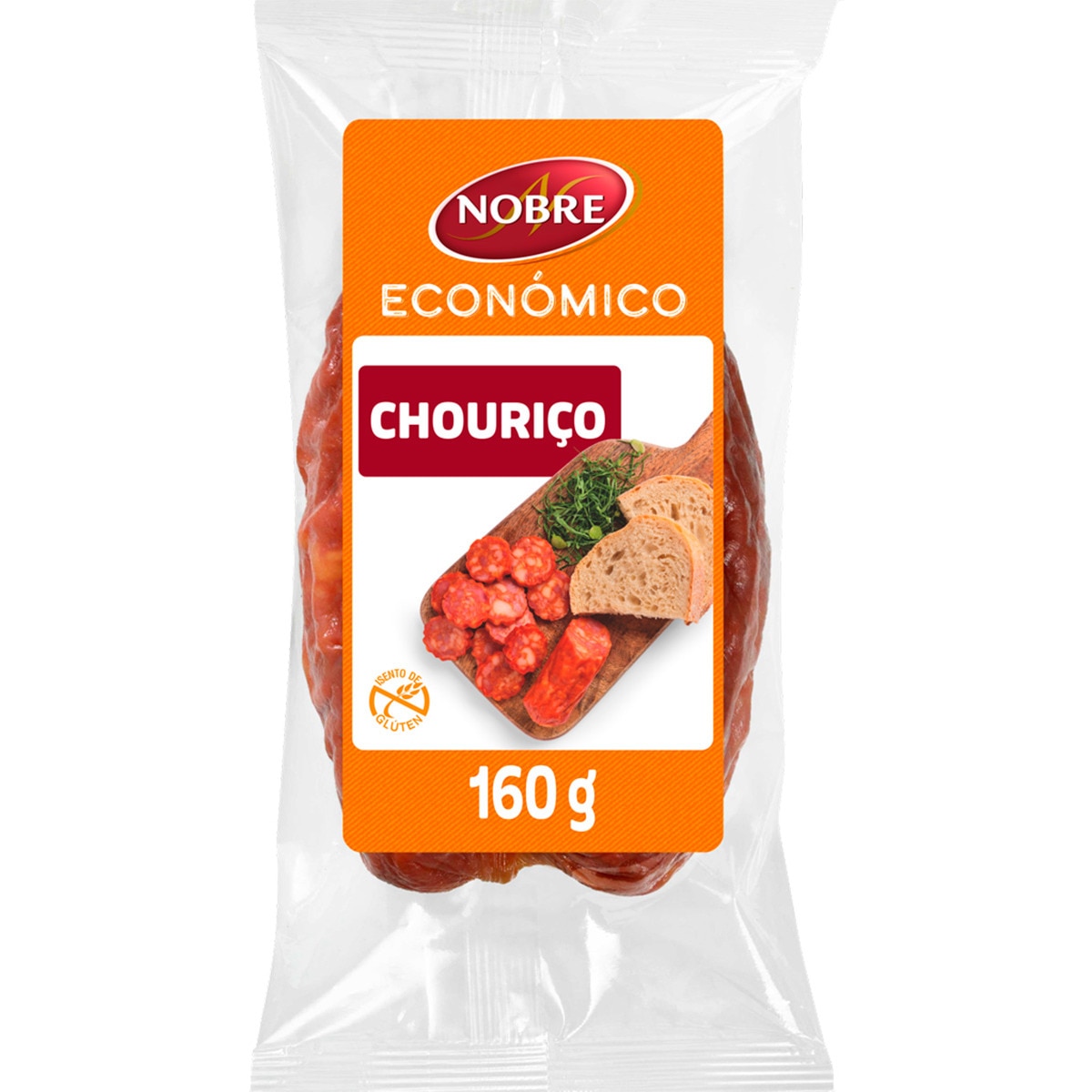 Chouriço Curado Suave Sabor sem Glúten embalagem 160 g