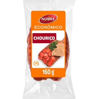 Chouriço Curado Suave Sabor sem Glúten embalagem 160 g - Nobre