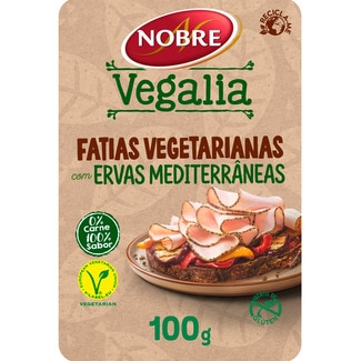 Vegalia Fatias Vegetarianas com Ervas Mediterrâneas sem Glúten embalagem 100 g - Nobre