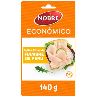 Fiambre de Perú Fatias Finas Económico embalagem 140 g - Nobre