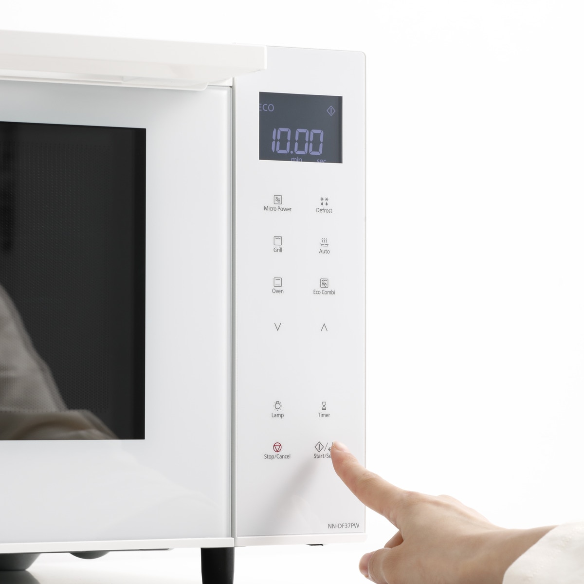 Microondas Panasonic 23 litros, con grill - NN-DF37PWEPG Blanco-5
