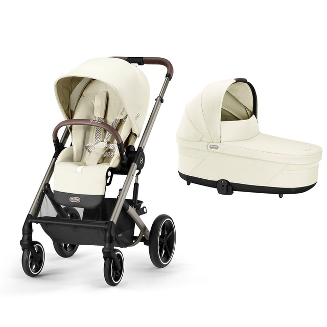 Imagen 0 de Carro de bebé dúo Cybex Balios S Lux con unidad de asiento y Capazo S Lux en Seashell Beige.